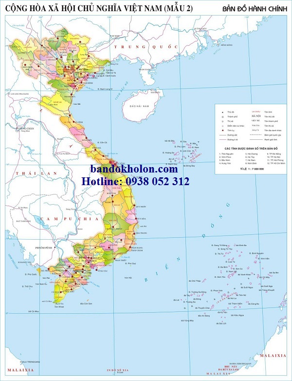 Bản đồ Việt Nam (Mẫu 2)
