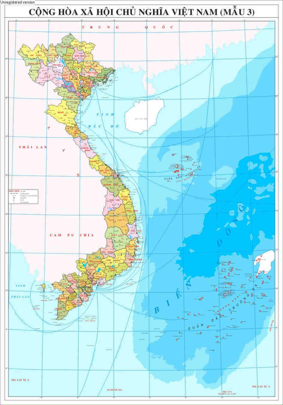 Bản đồ giao thông Việt Nam kích thước lớn