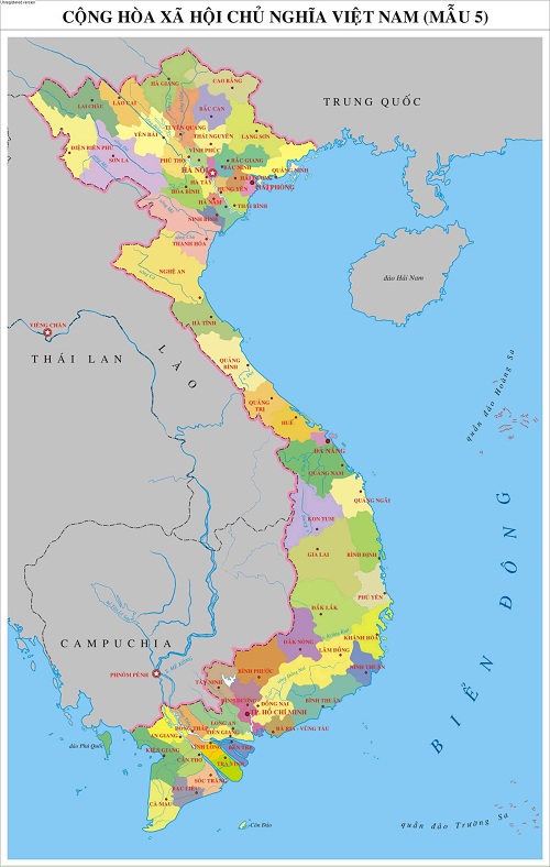 Bản đồ Việt Nam kích thước lớn