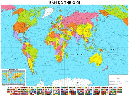 bản đồ thế giới khổ lớn tiếng việt