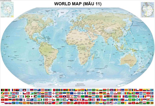 Mua bản đồ thế giới khổ lớn ở đâu uy tín