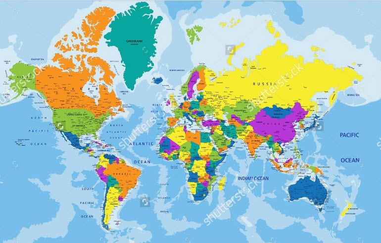 Địa chỉ in bản đồ thế giới khổ lớn tại tphcm giá rẻ