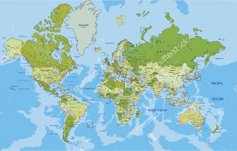 Ở đâu thi công đóng khung bản đồ thế giới khổ lớn?