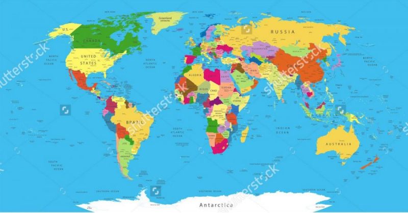 bản đồ thế giới khỏ lớn gi&aacute; rẻ