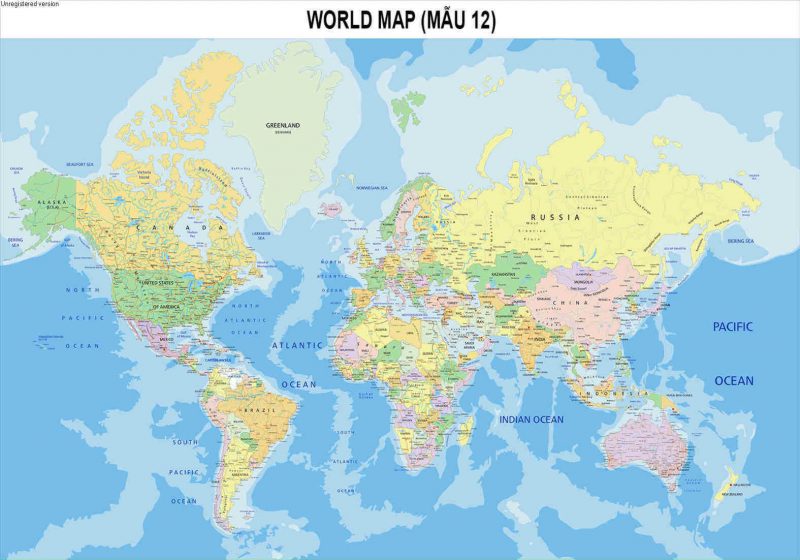 bản đồ thế giới khổ lớn treo tường