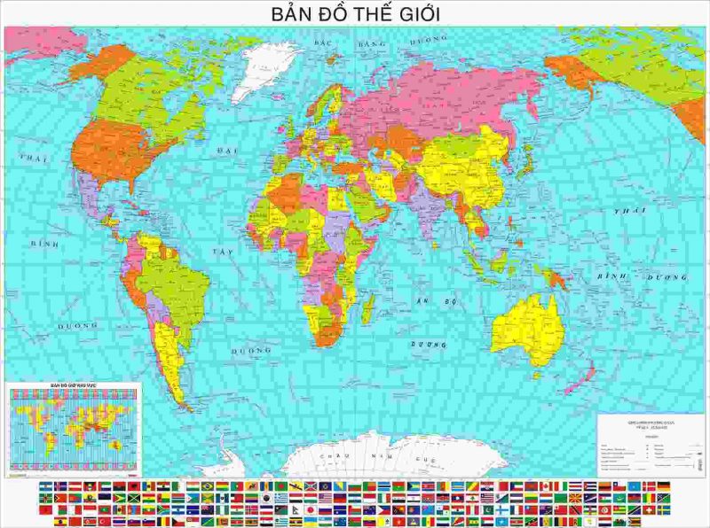 Bản đồ thế giới treo tường giá rẻ chất lượng cao không khó tìm