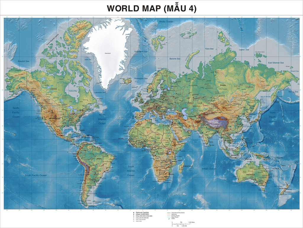 Công ty bán bản đồ thế giới khổ lớn