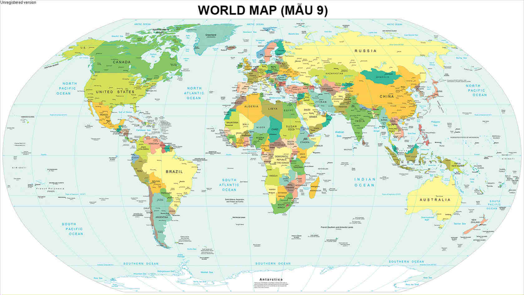 Gợi ý địa chỉ bán bản đồ thế giới khổ lớn uy tín
