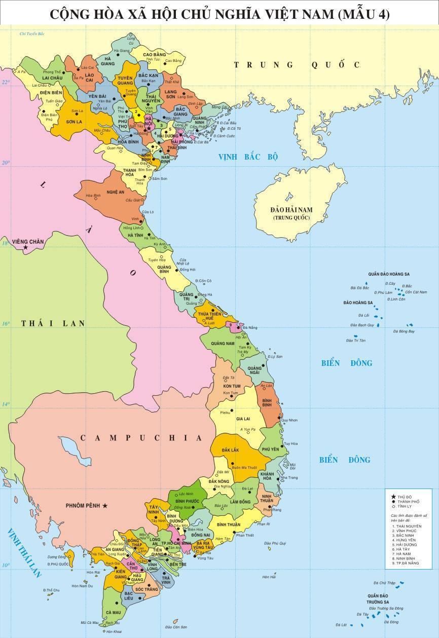in bản đồ việt Nam khổ lớn bằng tiếng Anh
