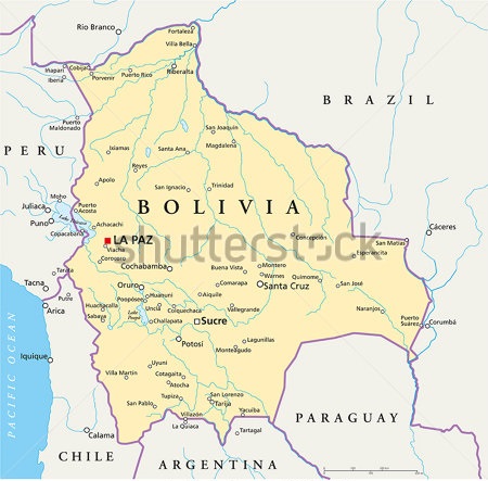 Bản đồ khổ lớn nước Bolivia