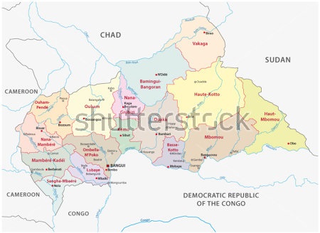 Bản đồ khổ lớn Nước Cộng hòa Trung Phi