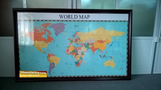 Thi công bản đồ thế giới khổ lớn