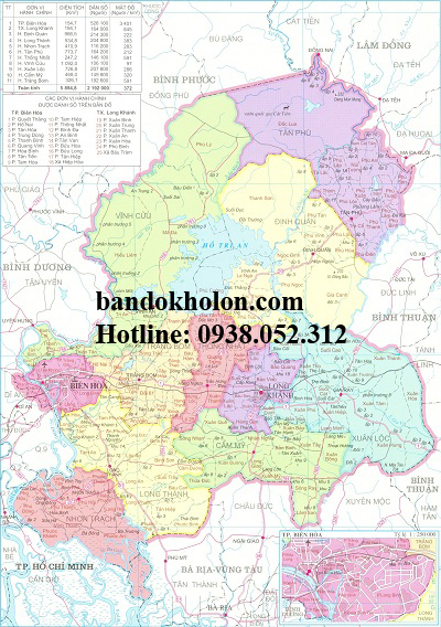 Mua Bản đồ hành chính tỉnh Đồng Nai để tìm thông tin