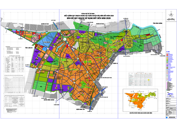 Những thông tin thể hiện trên bản đồ quy hoạch huyện hóc môn
