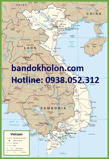 Tấm bản đồ Việt Nam khổ lớn chất lượng cao