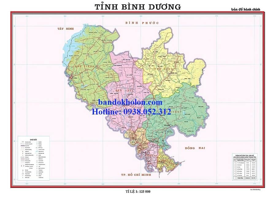 Bản Đồ Tỉnh Bình Dương