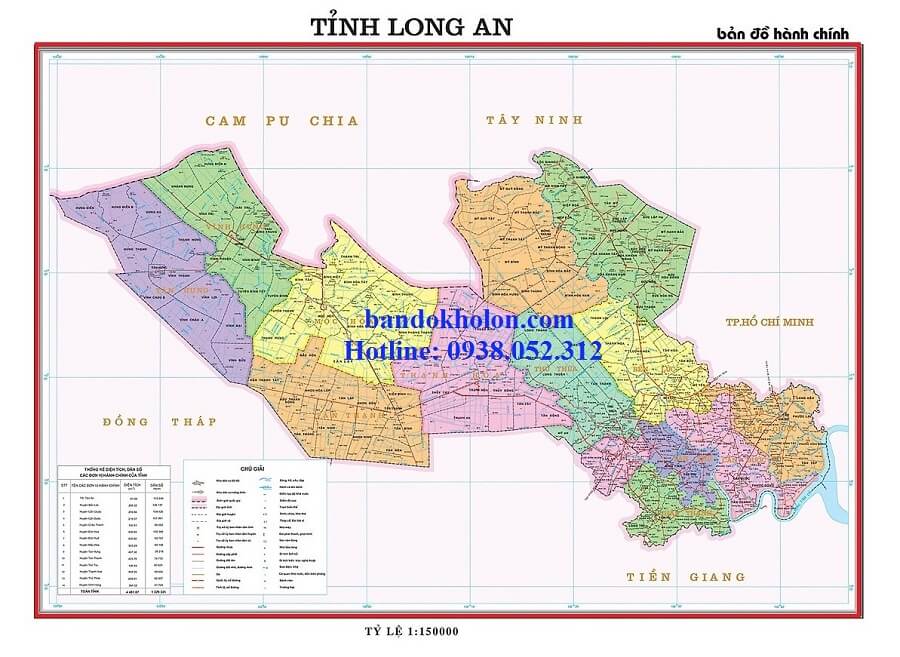 Bản Đồ Tỉnh Long An