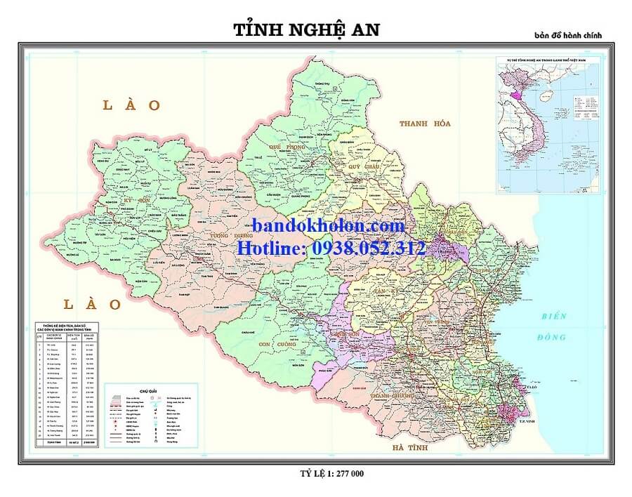 Bản Đồ Tỉnh Nghệ An