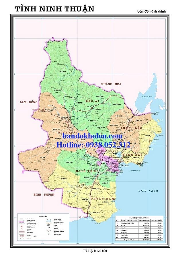 Bản Đồ Tỉnh Ninh Thuận