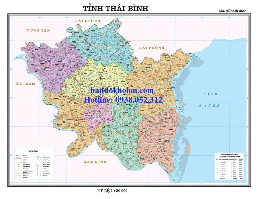 Bản Đồ Tỉnh Thái Bình