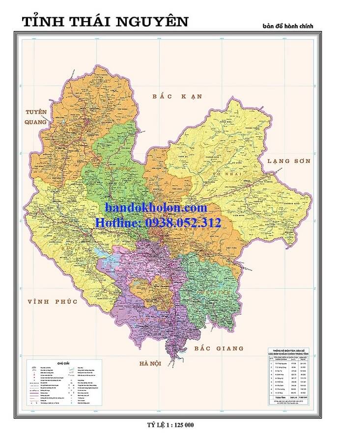Bản Đồ Tỉnh Thái Nguyên