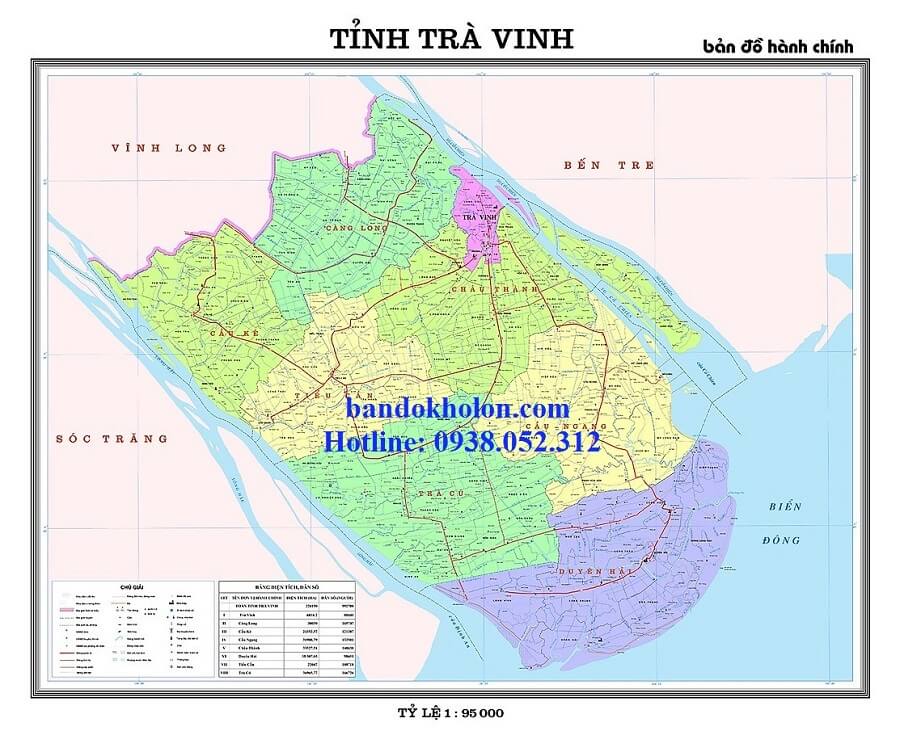 Bản Đồ Tỉnh Trà Vinh