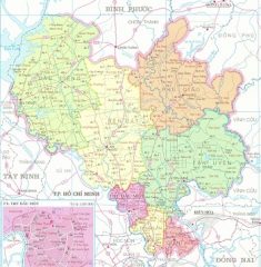 Bản Đồ Hành Chính Tỉnh Bình Dương
