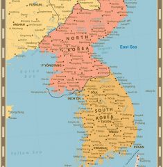 Bản đồ Hàn Quốc khổ lớn