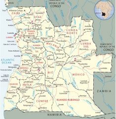Bản đồ khổ lớn nước Angola