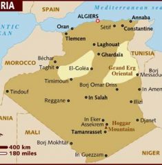 Bản đồ khổ lớn nước Algerie